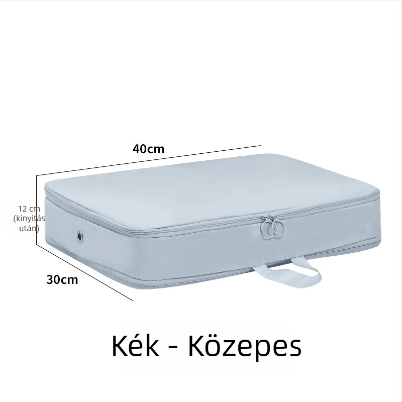 Nagy méretű kompressziós táska pehelydzseki és takarók rendezésére, otthoni tároláshoz és utazáshoz