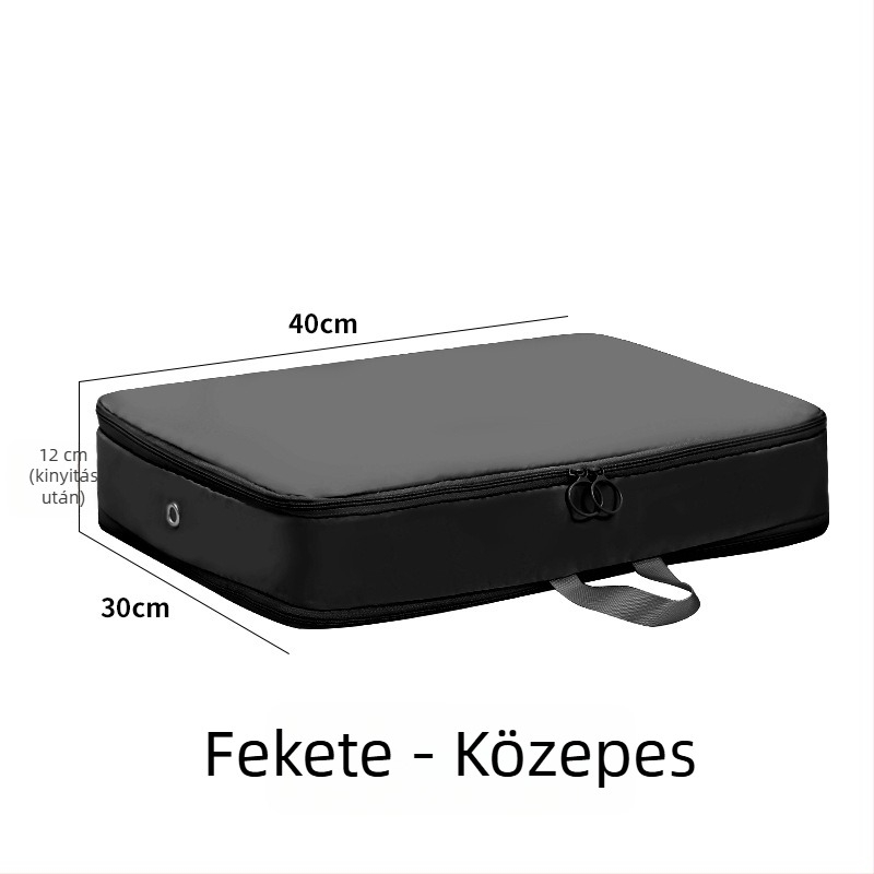 Nagy méretű kompressziós táska pehelydzseki és takarók rendezésére, otthoni tároláshoz és utazáshoz