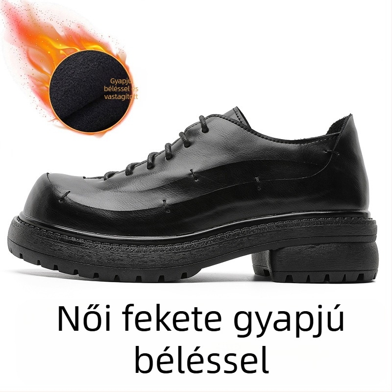 Férfi Derby cipők vastag talppal - retro casual ferde fűzőzéssel 6058-K