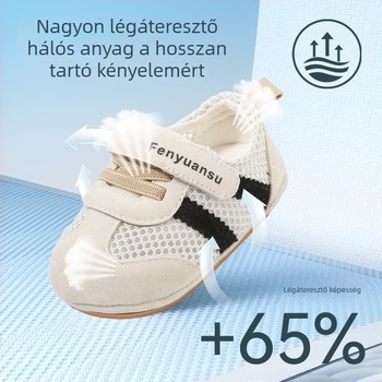 Nyári új hálószemes cipő babáknak, lélegző, puha talpú, tépőzáras, 12–36 hónapos korosztálynak