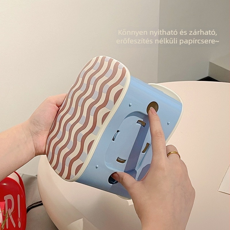 Kreatív minimalist rugós zsepiadoboz fürdőszobába, nappaliba és hálószobába; elegáns asztali papírzsebkendő tartó