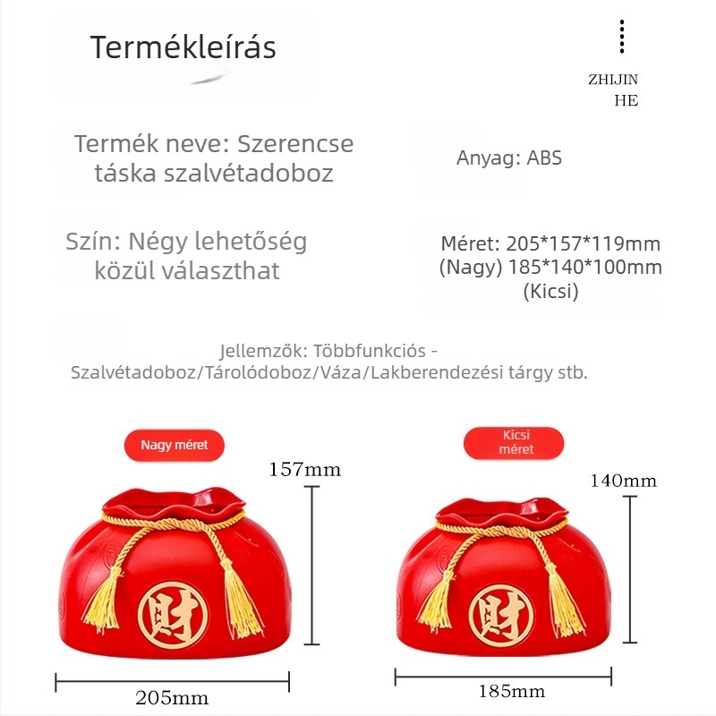 Új kínai stílusú szalvétatartó asztali dekoráció