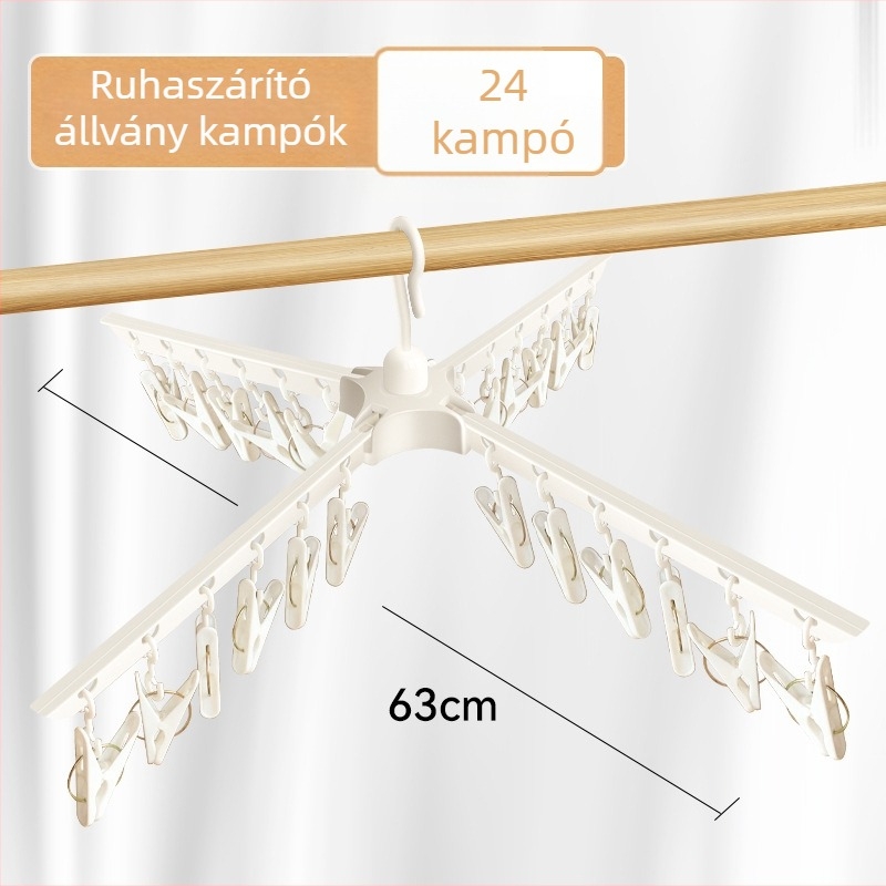 Baba ruhaszárító állvány rozsdamentes acélból, beltéri, padlóra álló, összecsukható, többfunkciós pelenkák és törölközők számára