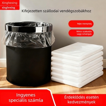 1000 darab fehér, átlátszó szemeteszsák vendégházak és szállodák számára, vastagított kivitel háztartási használatra