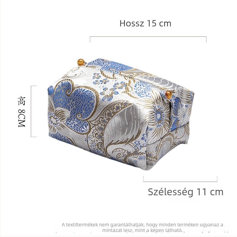 Hímzett textilezsebkendőtasak teaceremóniához, háztartási zsebkendőtartó és dekoratív zsebkendő-doboz