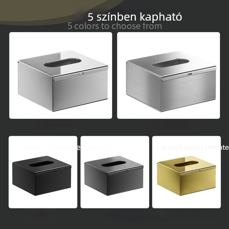 Rozsdamentes acélból készült asztali szalvétatartó – nappali és étkező, minimalist stílus, vízálló, tároló