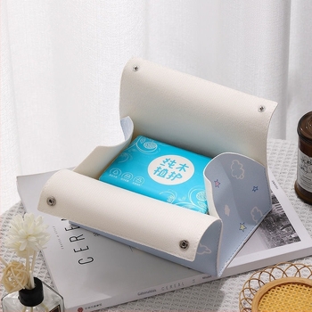Little White Cinnamon Dog papírzsepi tartó és tároló táska – asztali szervező kollégiumi szobába, hálószobába, irodába
