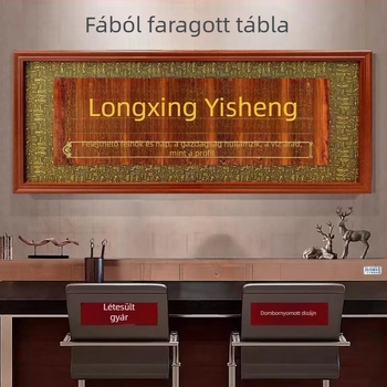 Faragott fa megnyitó tábla, antik stílusú, tömörfából, testreszabható nagykereskedelmi megrendelésekhez