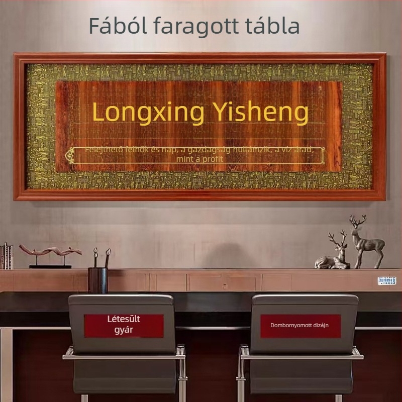 Faragott fa megnyitó tábla, antik stílusú, tömörfából, testreszabható nagykereskedelmi megrendelésekhez