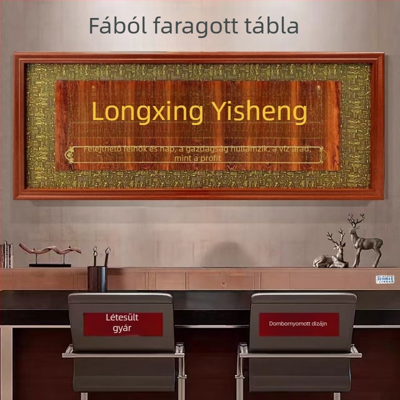 Faragott fa megnyitó tábla, antik stílusú, tömörfából, testreszabható nagykereskedelmi megrendelésekhez