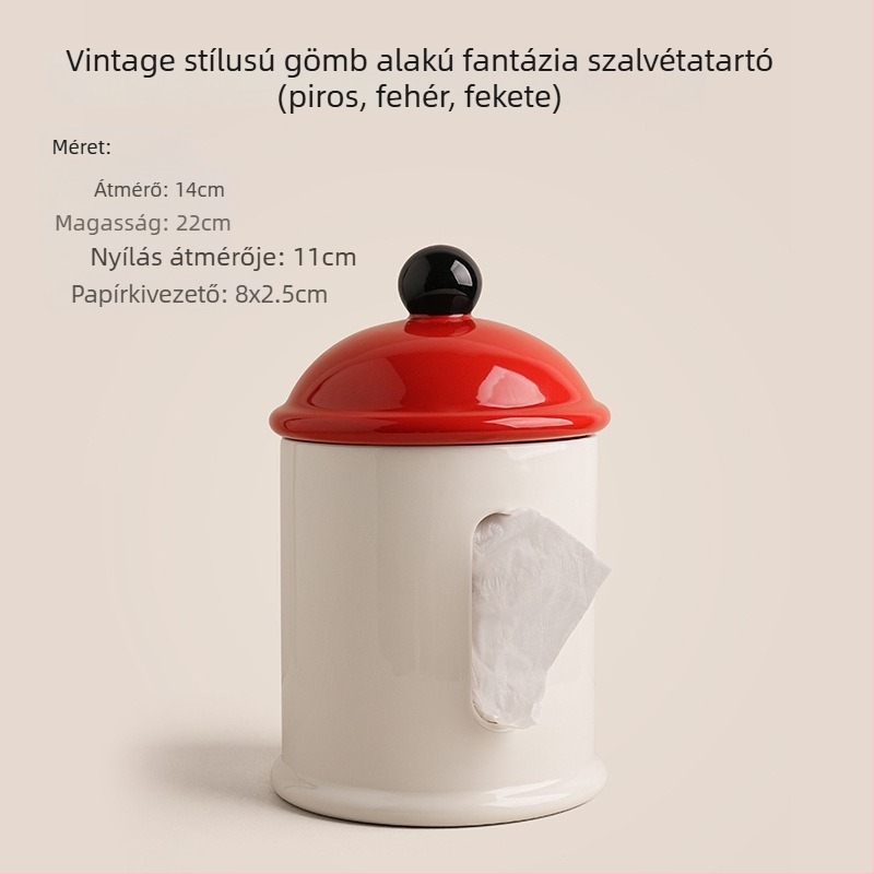 Behanmei Kreatív Kerámiás Papírzsebkendőtartó, Fehér Porcelán, Otthoni Dekor Nappaliba és Kávézóasztalra