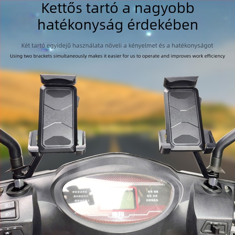 Jobboldali mobiltartó elektromos kerékpárokhoz és motorkerékpárokhoz, a jobb oldali visszapillantóra szerelve