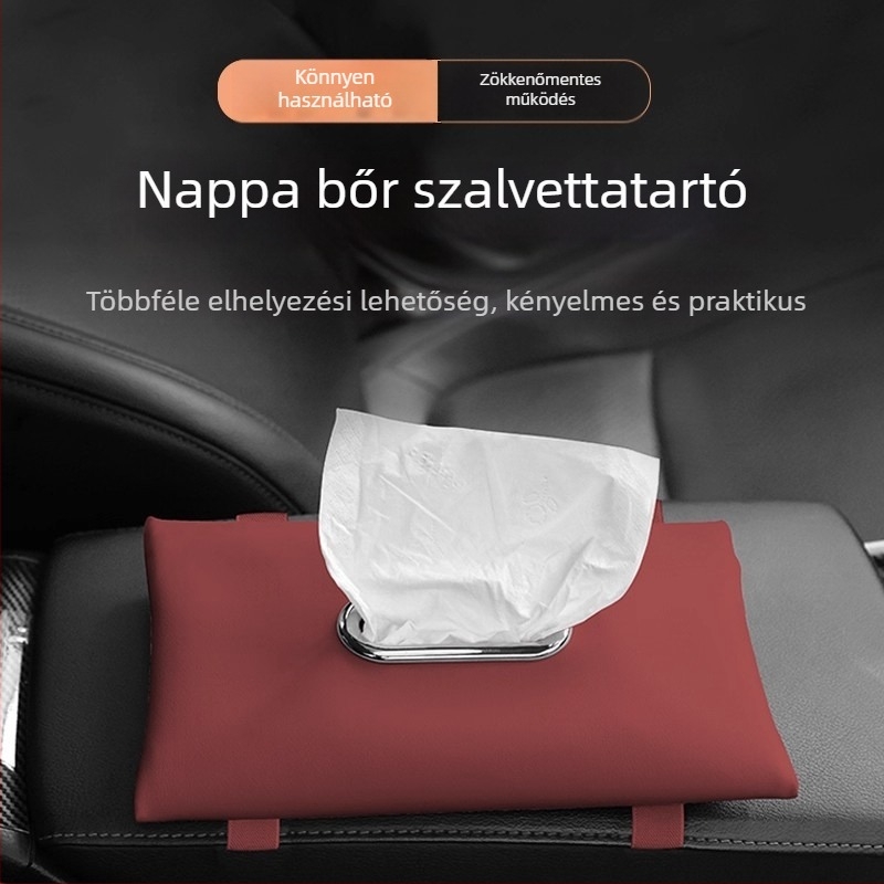 Autó belső szalvétatartó, napellenzőhöz akasztható