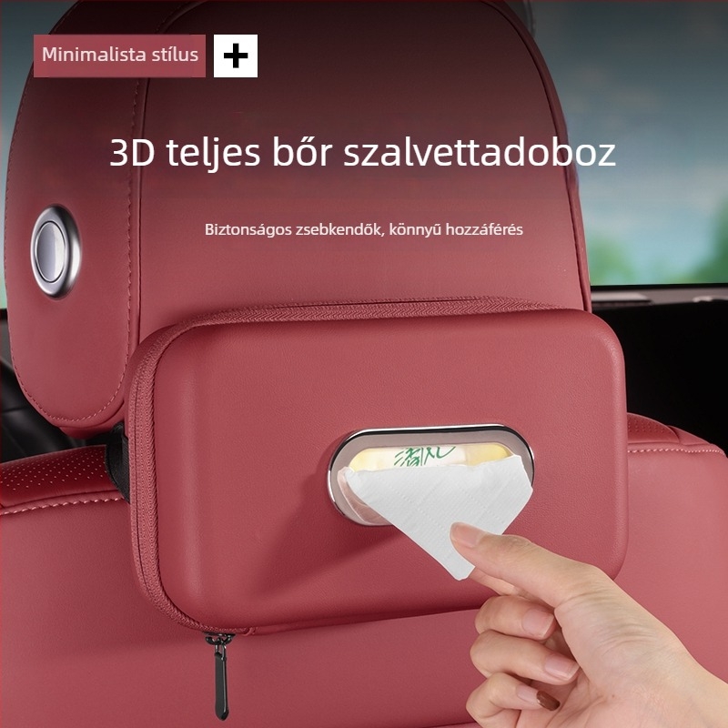 Autó belső szalvétatartó, napellenzőhöz akasztható