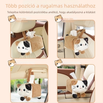 Aranyos autós zsebkendő-tartó doboz – függő tároló autóhoz és otthonhoz