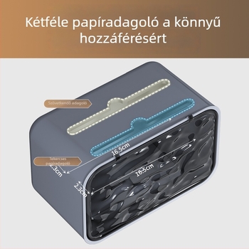Fürdőszobai lyukmentes papírtartó doboz és tekercs tartó – kettős funkciójú szervező