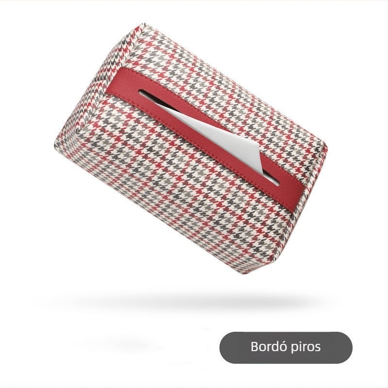 PU bőr autós zsebkendő tartó – függő, elegáns belső kiegészítő a kartámaszhoz