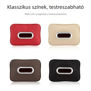 Bőr autós szalvétatartó — függő a napellenzőn, a kartámaszon és a szék háttámláján