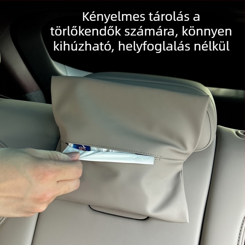 Bőr zsebkendő tartó Xiaomi Yu7-hez – ülés hátuljára, autó belső dekoráció