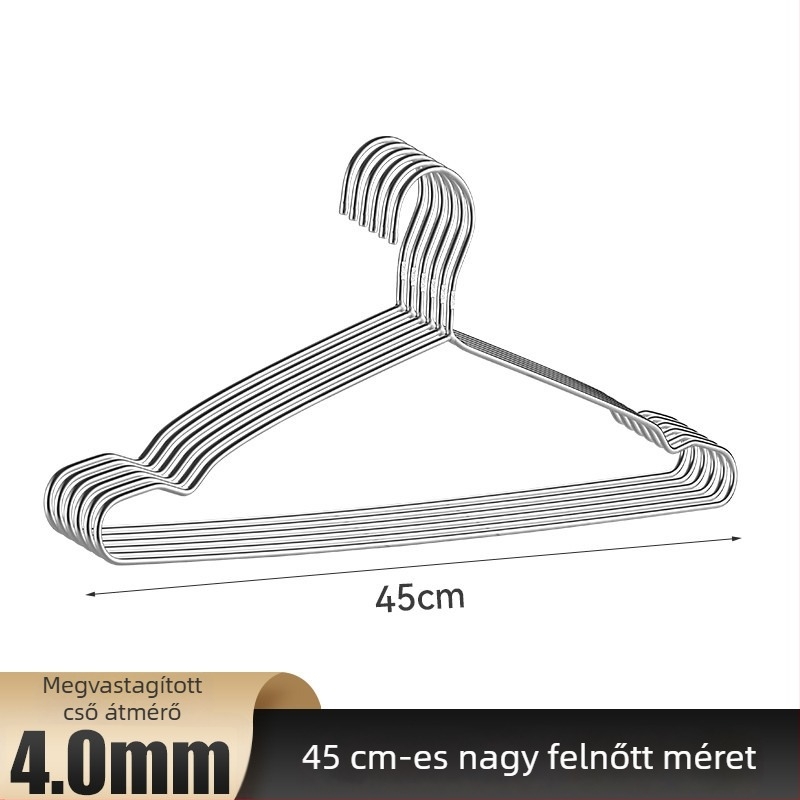Rozsdamentes acél ruhatartó, vastagított, varrat nélküli, csúszásmentes, otthoni ruhaszárító állvány