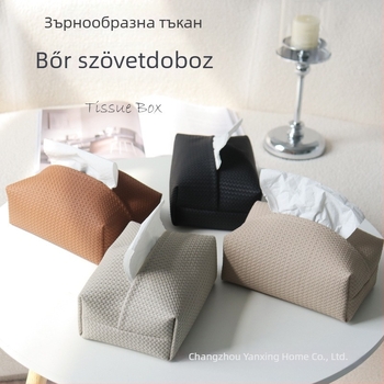 Bőr zsepi tartó búza kalász mintával — modern, letisztult dizájn, többfunkciós otthonra, étkezőasztalra és autóba