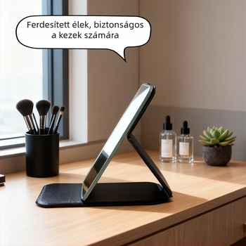 Összecsukható, hordozható sminktükör teljes kilátással