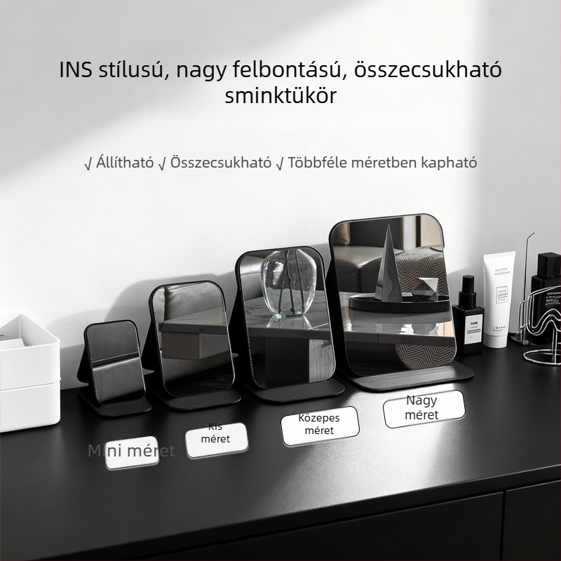 Összecsukható, hordozható sminktükör teljes kilátással