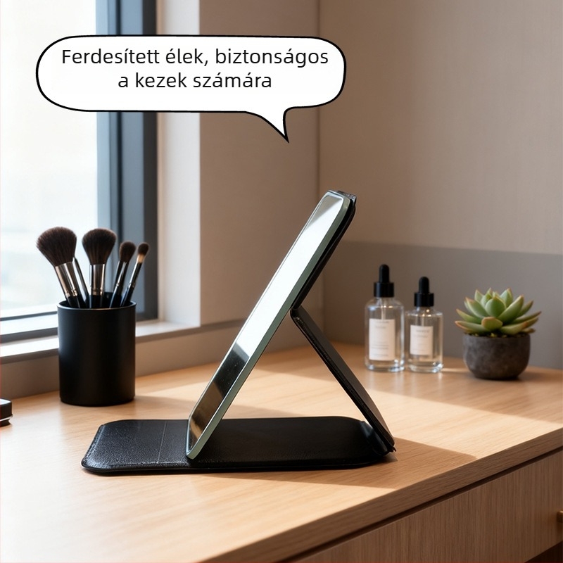 Összecsukható, hordozható sminktükör teljes kilátással