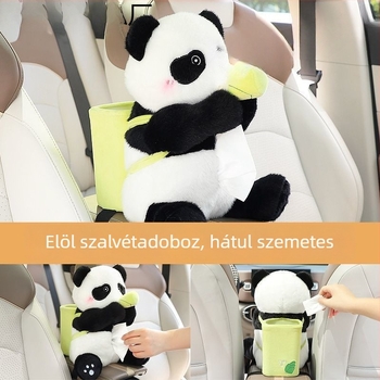 Plüss autó zsebkendő tartó és kartámasz – 2 az 1-ben, belső dekoráció
