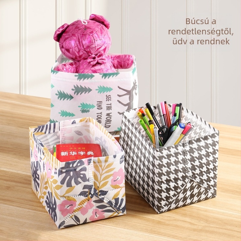 Kék asztali tároló doboz – minimalist design irodai kellékek, fehérnemű, zoknik és játékok rendezésére