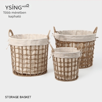 Japán stílusú piszkos ruhák kosara otthonra és hálószobába, elegáns ruhatároló kosár, Ins-stílus, vintage kinézet