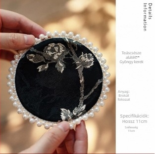Kétoldalas retro jacquard teás alátét, luxus, magas minőségű, zen stílus