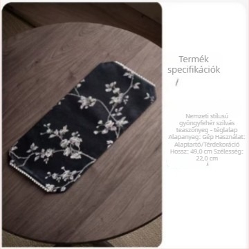 Kétoldalas retro jacquard teás alátét, luxus, magas minőségű, zen stílus