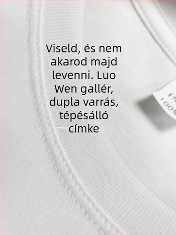 Prémium kétoldalas mercerizált pamut hosszú ujjú póló fiatal férfiaknak, egyszínű, hosszú szálú pamut, vasalás nélkül.