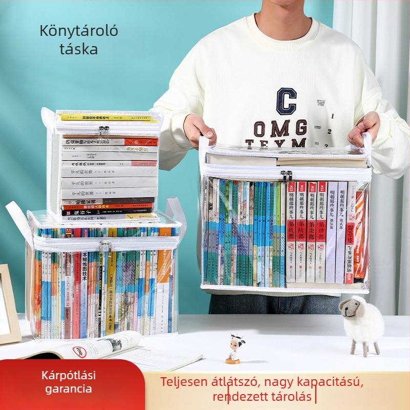 Összecsukható könyves tároló doboz diákoknak, könyvek rendezője, nedvességálló és hordozható.