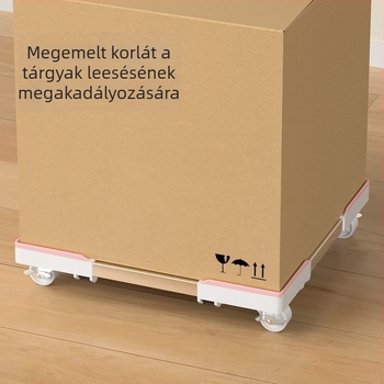 Kivehető tároló doboz alapja univerzális kerekekkel, állítható tálca-állvány