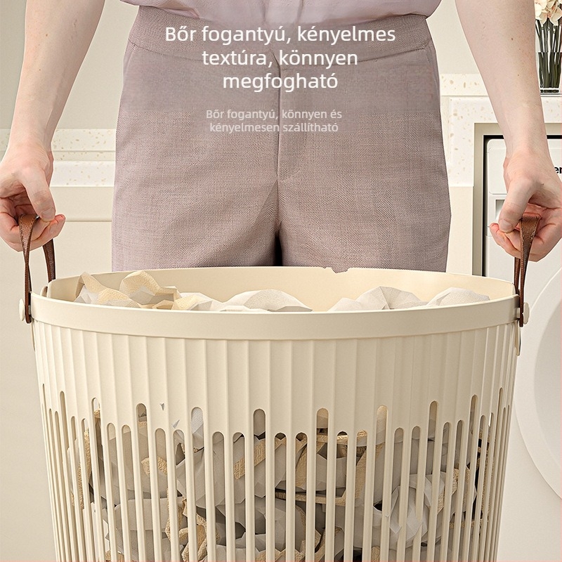 Fürdőszobai piszkos ruhák kosara, nagy mosókosár, modern minimalista tárolóedény