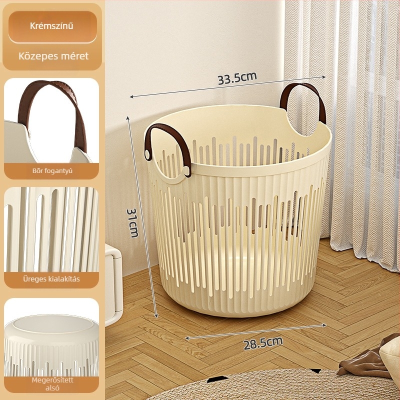 Fürdőszobai piszkos ruhák kosara, nagy mosókosár, modern minimalista tárolóedény