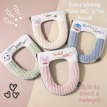 Plüss vécéülés párna, mosható, cipzárral, négy évszakos