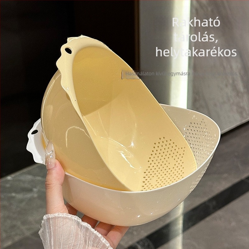Többfunkciós vízleeresztő kosár rizs és zöldségek mosására, gyümölcs- és zöldség tároló, konyhai öblítő tál