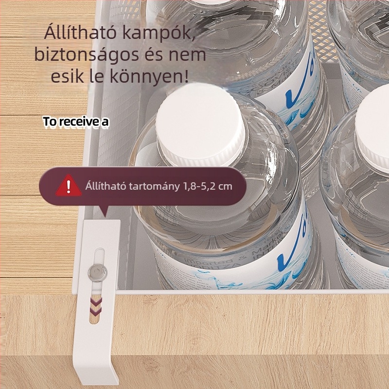 Kollégiumi ágy melletti tároló állvány függő kosárral