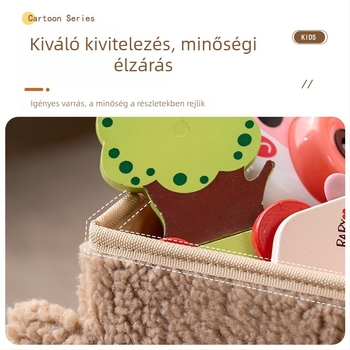 Multifunkcionális, összecsukható, aranyos korall plüss gyerekjátékainak tároló doboza, fehérnemű tároló táska, extrán nagy tárolókosár