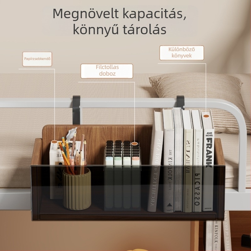 Függő tárolókosár az emeletes ágy oldalához, kék
