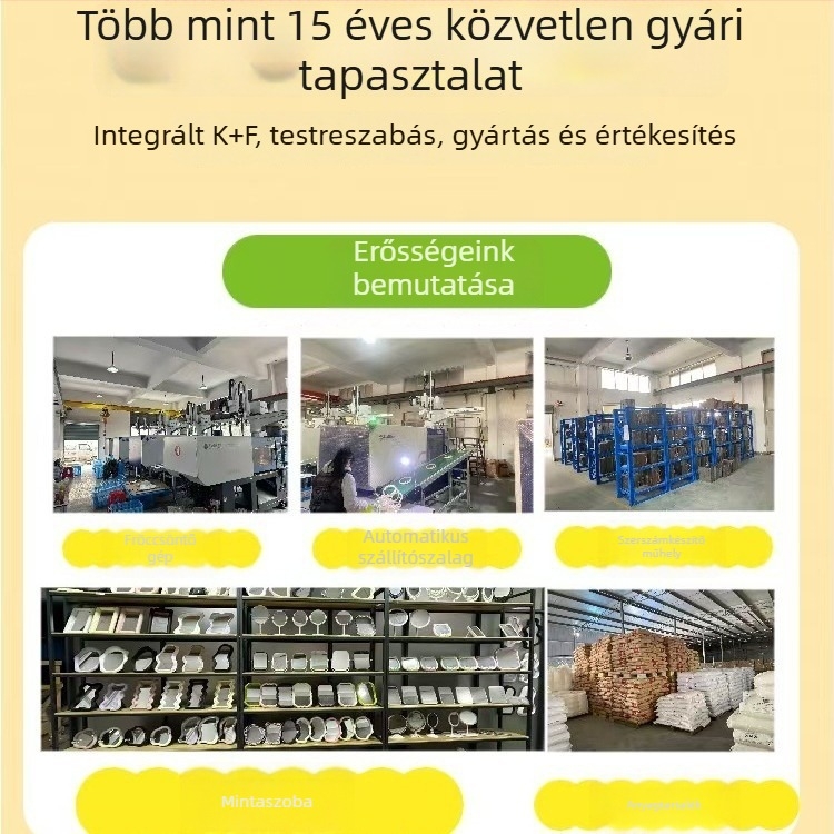Kis méretű smink retus tükör HD fogantyúval, kerek elektroplatinált tükör, influencer-stílusú retushoz