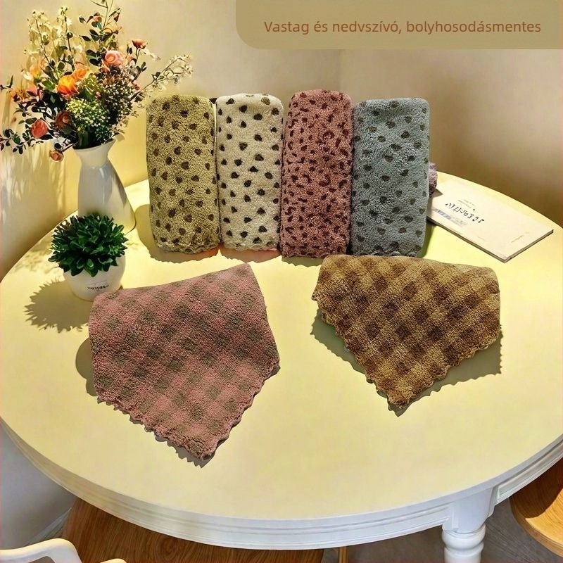 Sűrített mosogatókendő, elegáns négyzet alakú nedvszívó kendő, szöszmentes, olajálló, konyhai kéztörlő