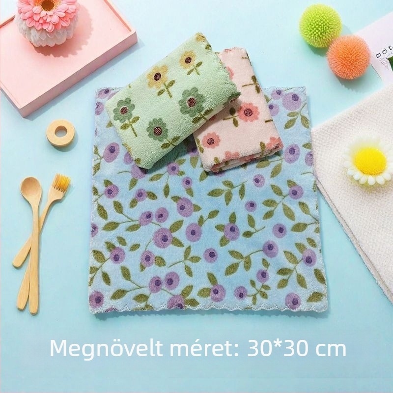 Sűrített mosogatókendő, elegáns négyzet alakú nedvszívó kendő, szöszmentes, olajálló, konyhai kéztörlő