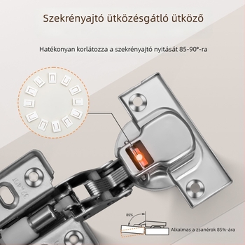 Szekrényajtó csukló korlátozó, ütközésgátló buffer, 90° nyitás