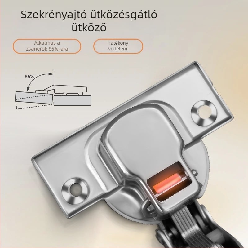 Szekrényajtó csukló korlátozó, ütközésgátló buffer, 90° nyitás
