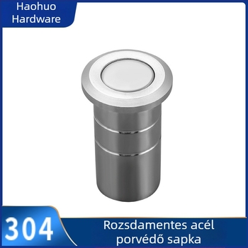 304 rozsdamentes acél porvédett henger rejtett rögzítéssel padlócsatlakozóhoz, por- és homokvédő sapka, lopás elleni csavar