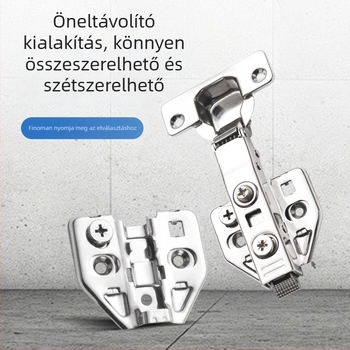 Hidraulikus 3D csillapító zsanér ruhásszekrényhez, állítható, vastagított, csendes, oldalsó szerelésű